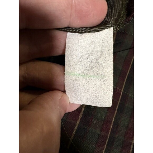 Vintage Christy Girl Blazer 12 tartan Plaid Single Button 90s green wine - Picture 8 of 8